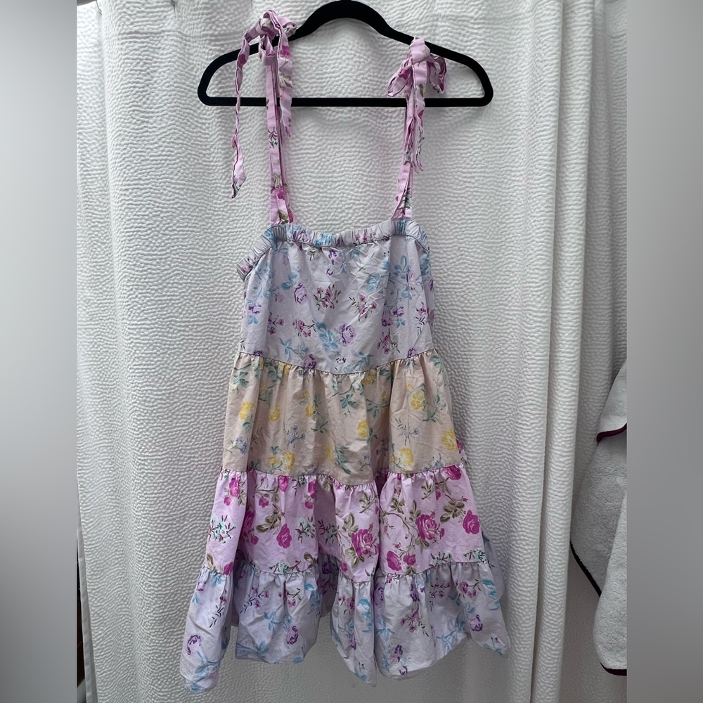 LOVE SHACK FANCY A LINE DRESS FLORAL MEDIUM